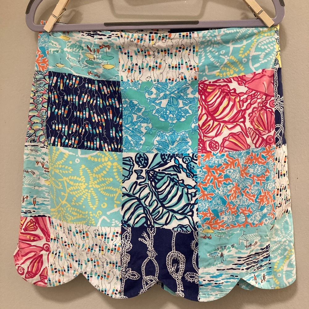 Lilly Pulitzer - Skirt - Patchwork With Scalloped… - image 1